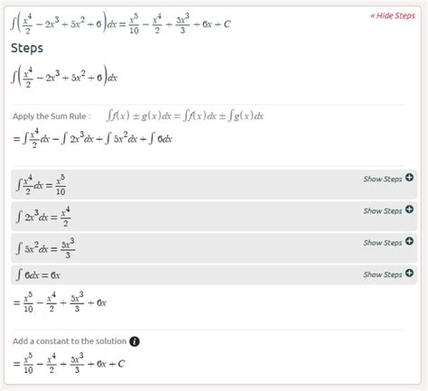 integral calculator symbolab